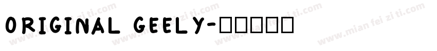 ORIGINAL GEELY字体转换